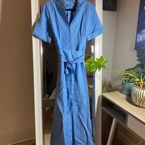 Usisi Sister blue linen dress